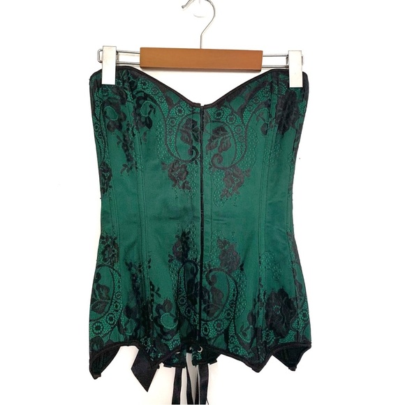 Envie Intimates Green and Black Corset Size Small - Picture 3 of 12